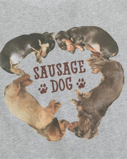 귀여운 강아지 프린트 반팔