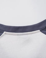 레트로 콘트라스트 프린트 반소매