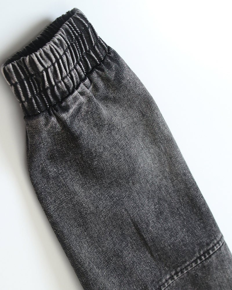 꽃 자수 데님 재킷