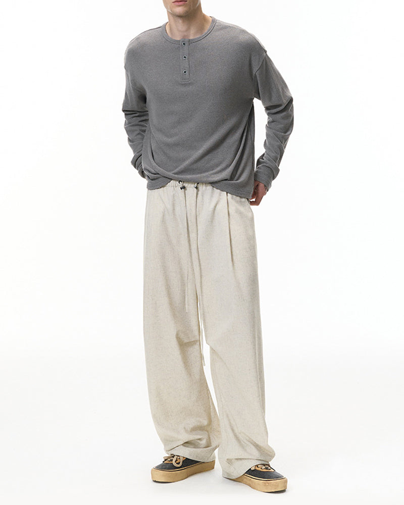 Loose-fitting casual wide-leg pants