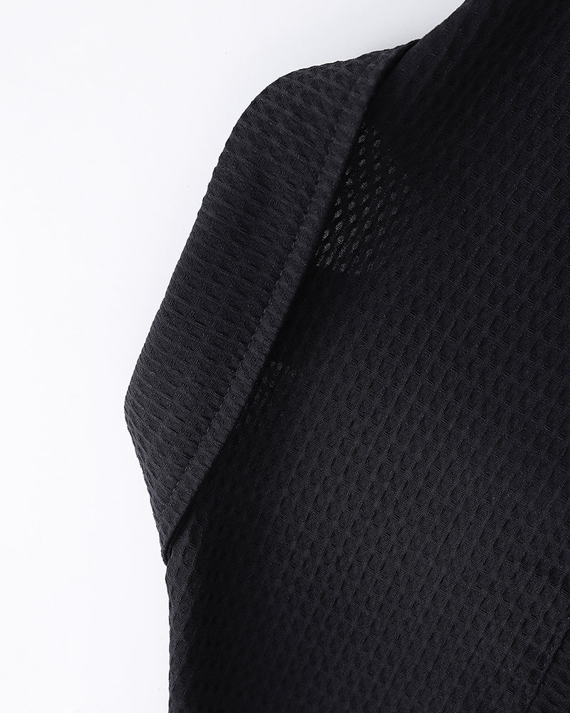 Floral embroidered long-sleeved shirt