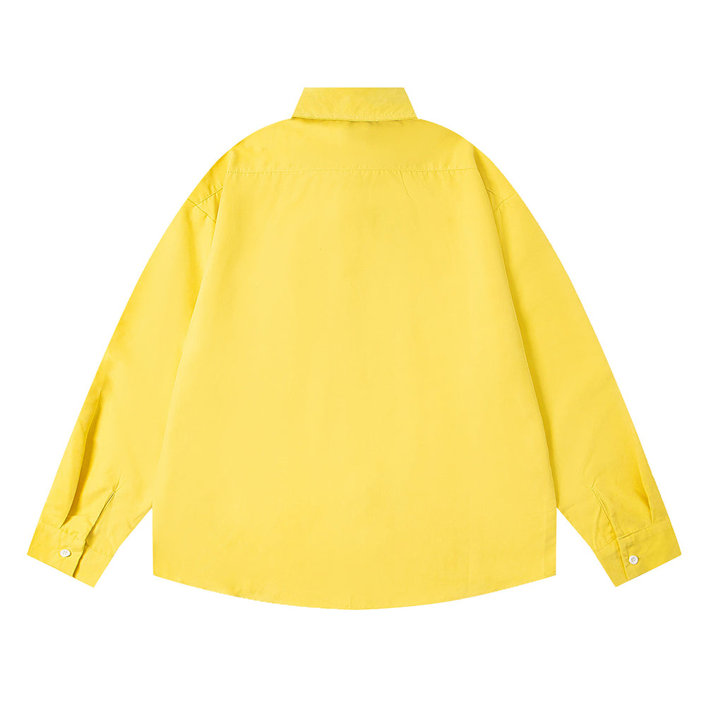 자수 긴팔 셔츠