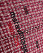 Gradient plaid short-sleeved shirt