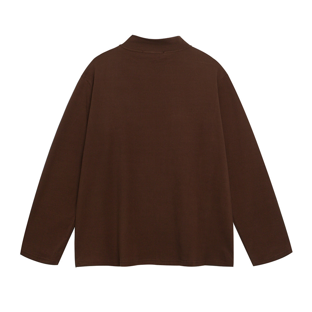 Solid color simple versatile long sleeves