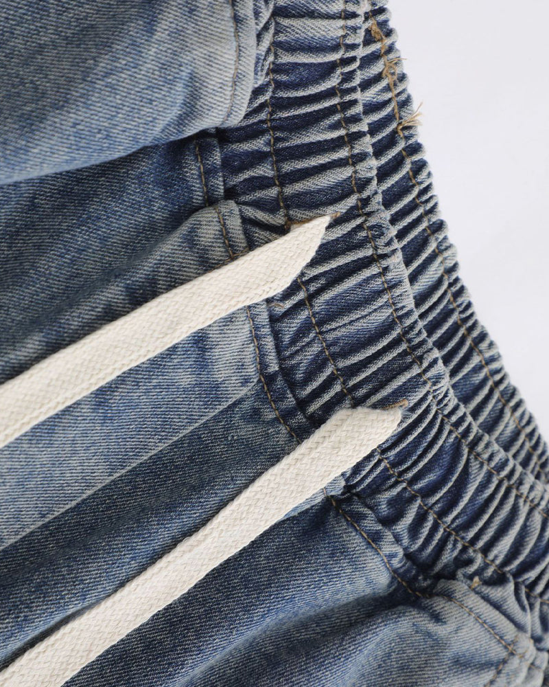 American washed distressed jeans