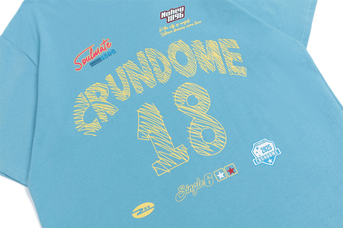 레트로 프린트 반소매