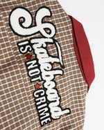 撞色拼接格子外套