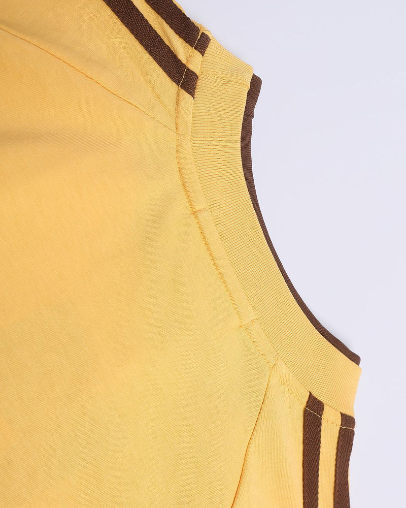 Retro contrast short sleeves