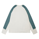 Contrast letter print crew neck sweatshirt