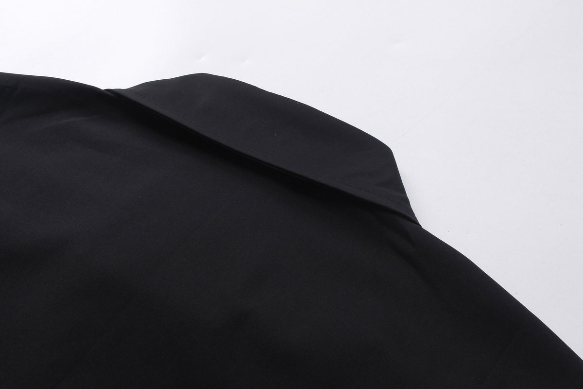 아메리칸 스트리트 컬러 블록 셔츠