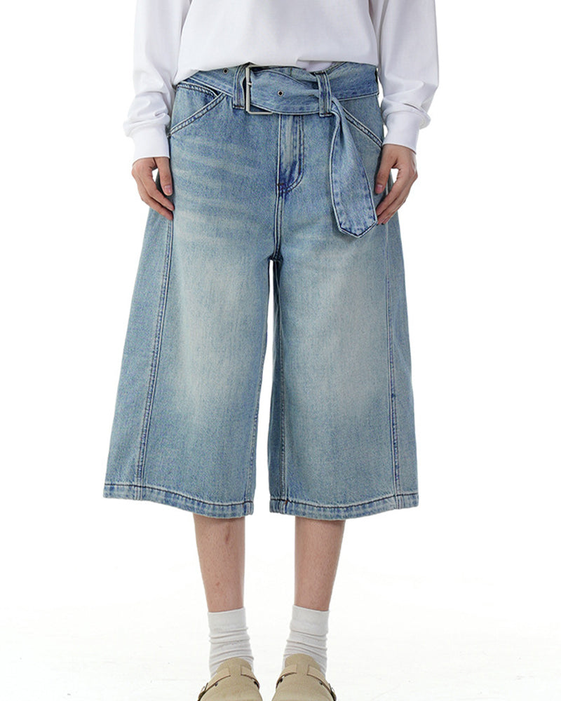 Retro washed all-match shorts