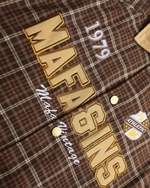 Embroidered contrasting color couple jacket