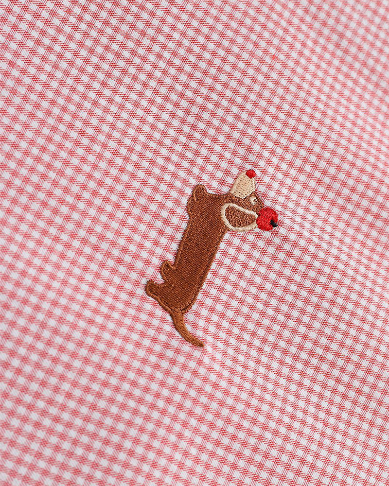 Fun Embroidered Plaid Shirt