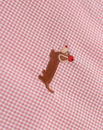 Fun Embroidered Plaid Shirt