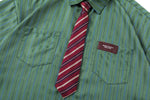 Striped shirt with vintage tie