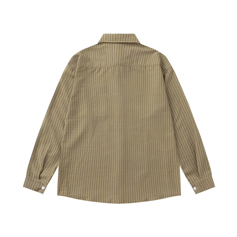 Retro plaid long-sleeved shirt