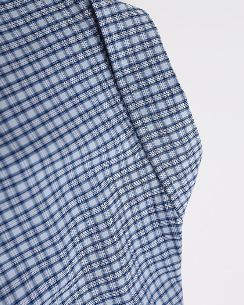 Patchwork scarf fake two-piece long-sleeved shirt