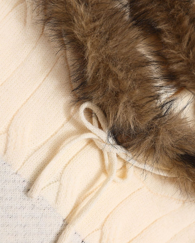 可愛小兔連帽針織衫