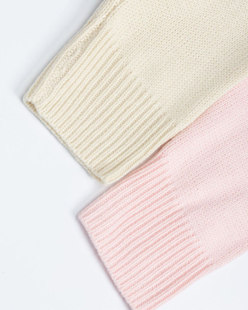 Contrast color pullover sweater