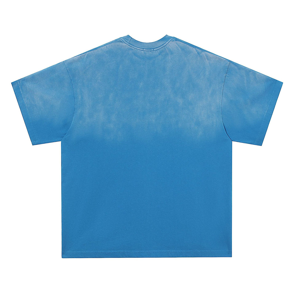 American retro patch washed short sleeves