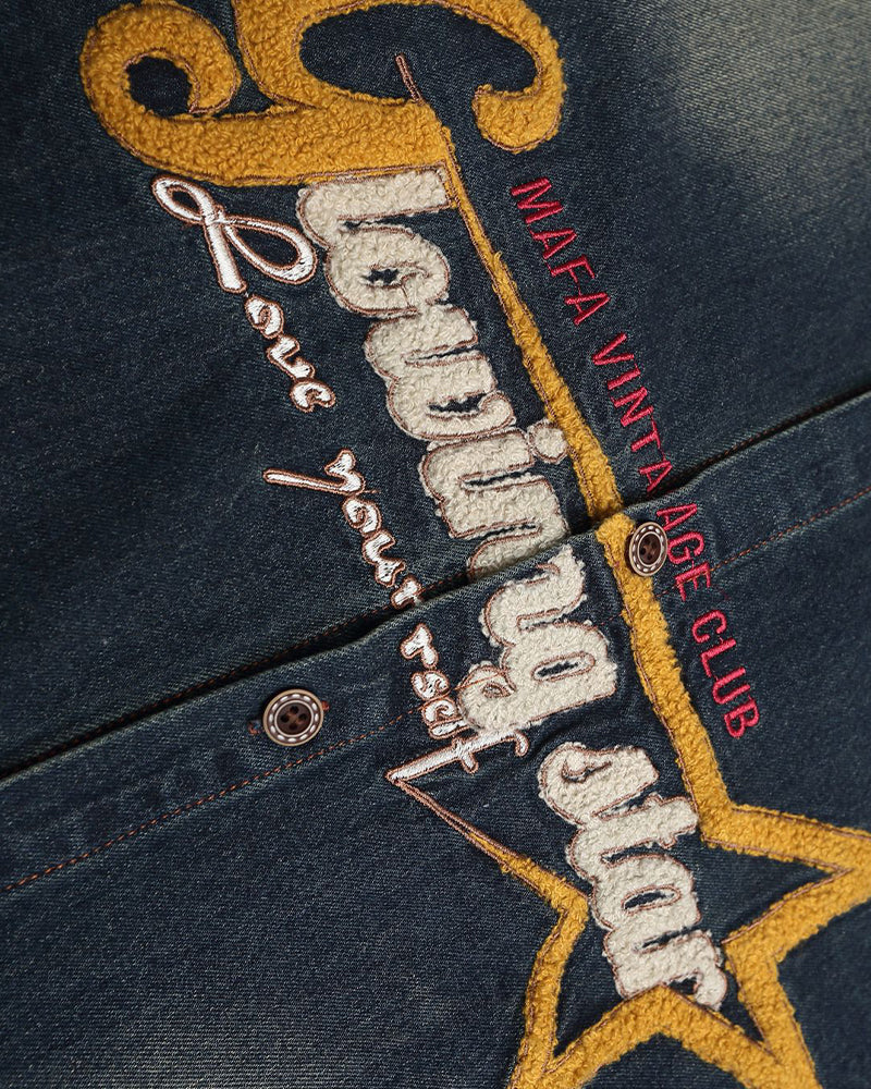 Vintage washed denim shirt