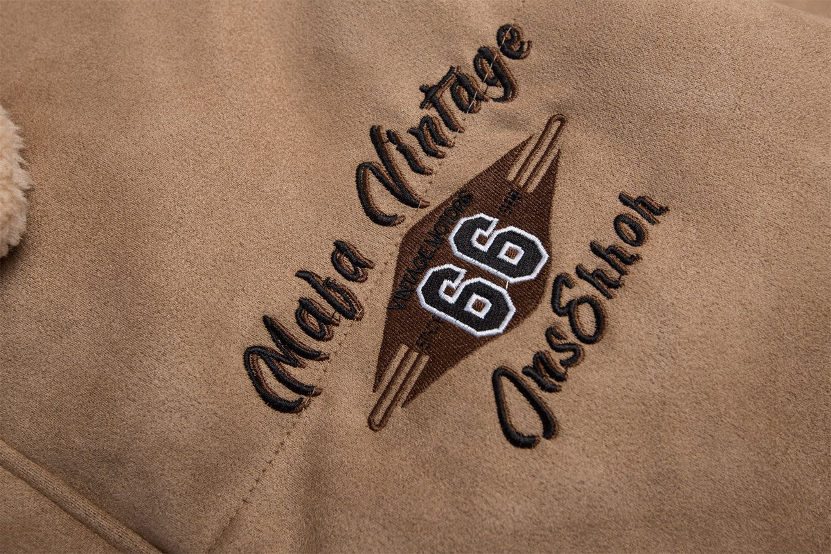 빈티지 자수 라펠 재킷