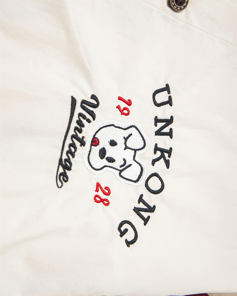 Contrast Color Puppy Short Sleeve Shirt