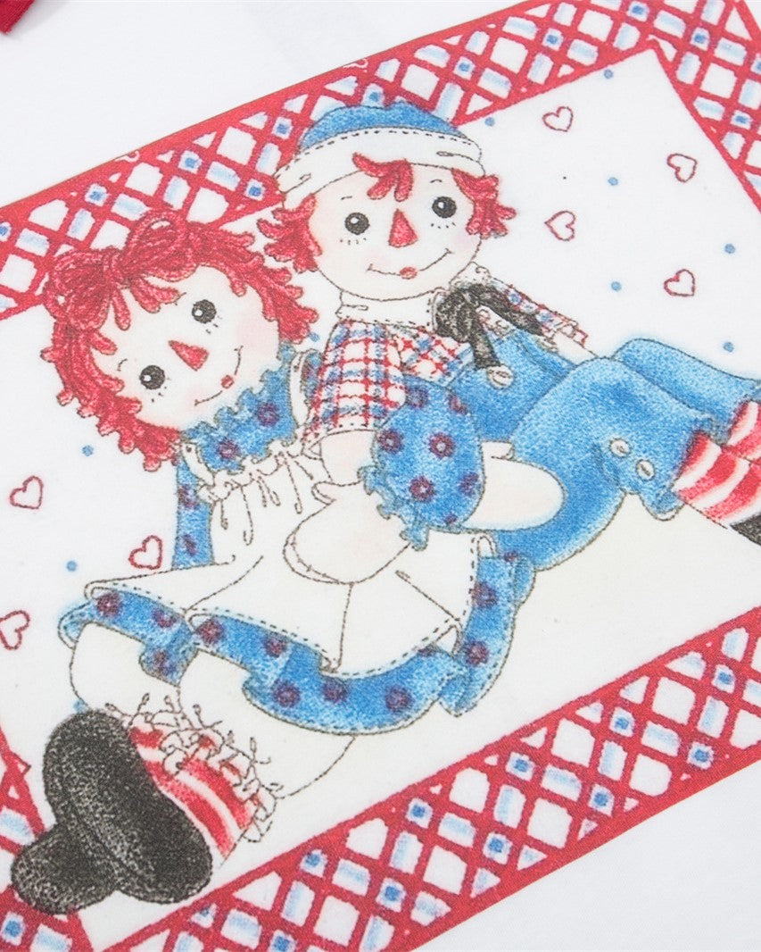 대조적인 색상 만화 짧은 소매