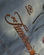 刺綉牛仔連帽衛衣