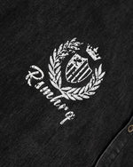 復古撞色長袖襯衫