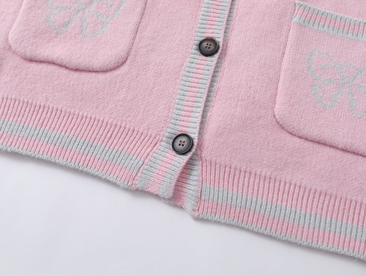 復古拼色針織毛衣