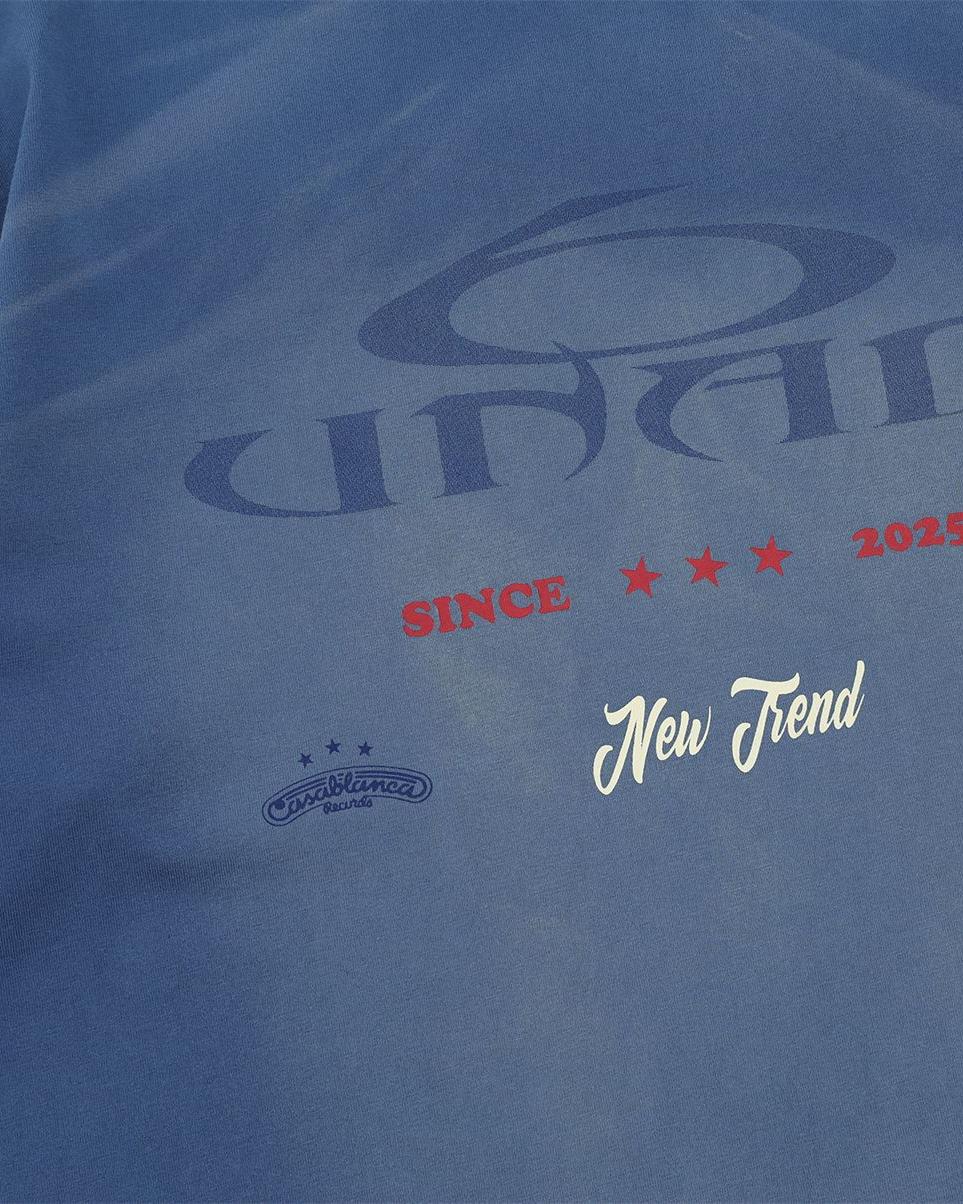 레트로 레터 프린트 반소매