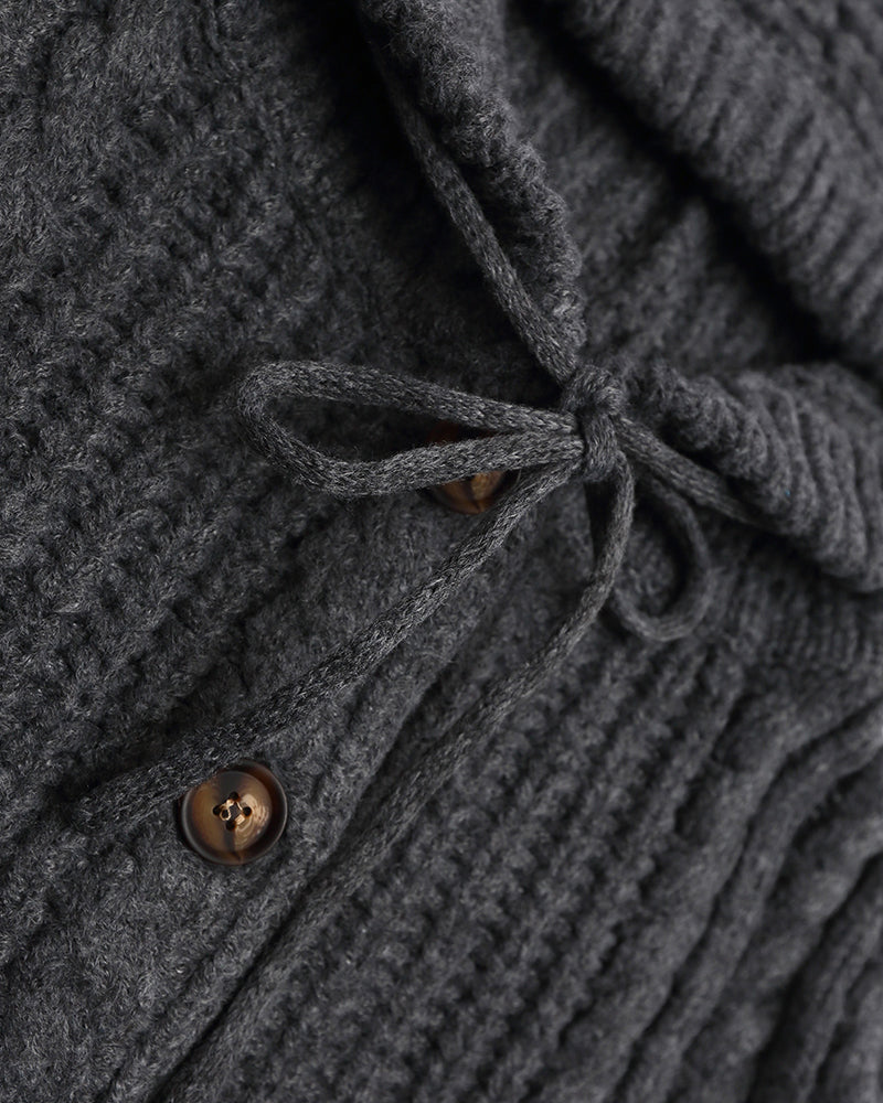 Vintage Hooded Cardigan Sweater