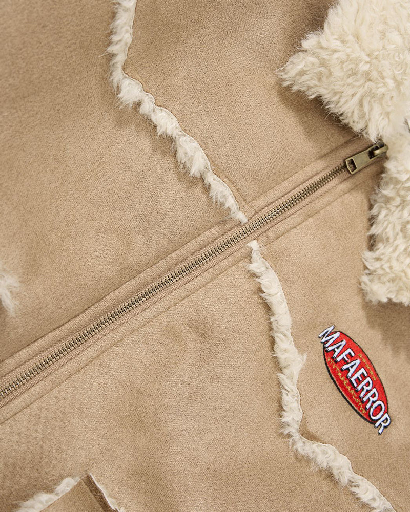 Retro letter embroidered jacket