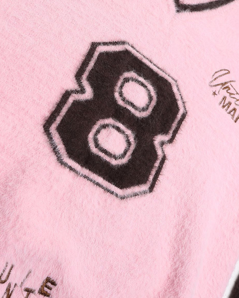 Retro contrasting color sweater