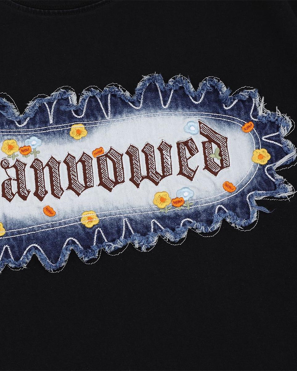 패치워크 자수 반소매