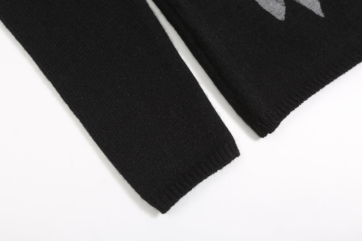 Retro bow crew neck sweater (women's style)