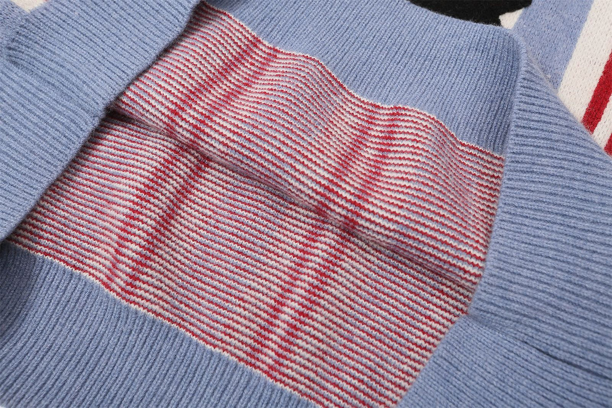 Fun cat lapel sweater