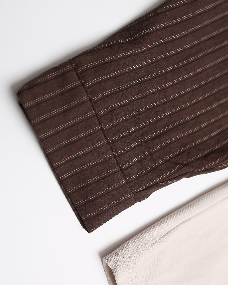 Retro patchwork fake two-piece lapel long sleeves