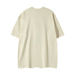 Retro cartoon bear print short sleeves