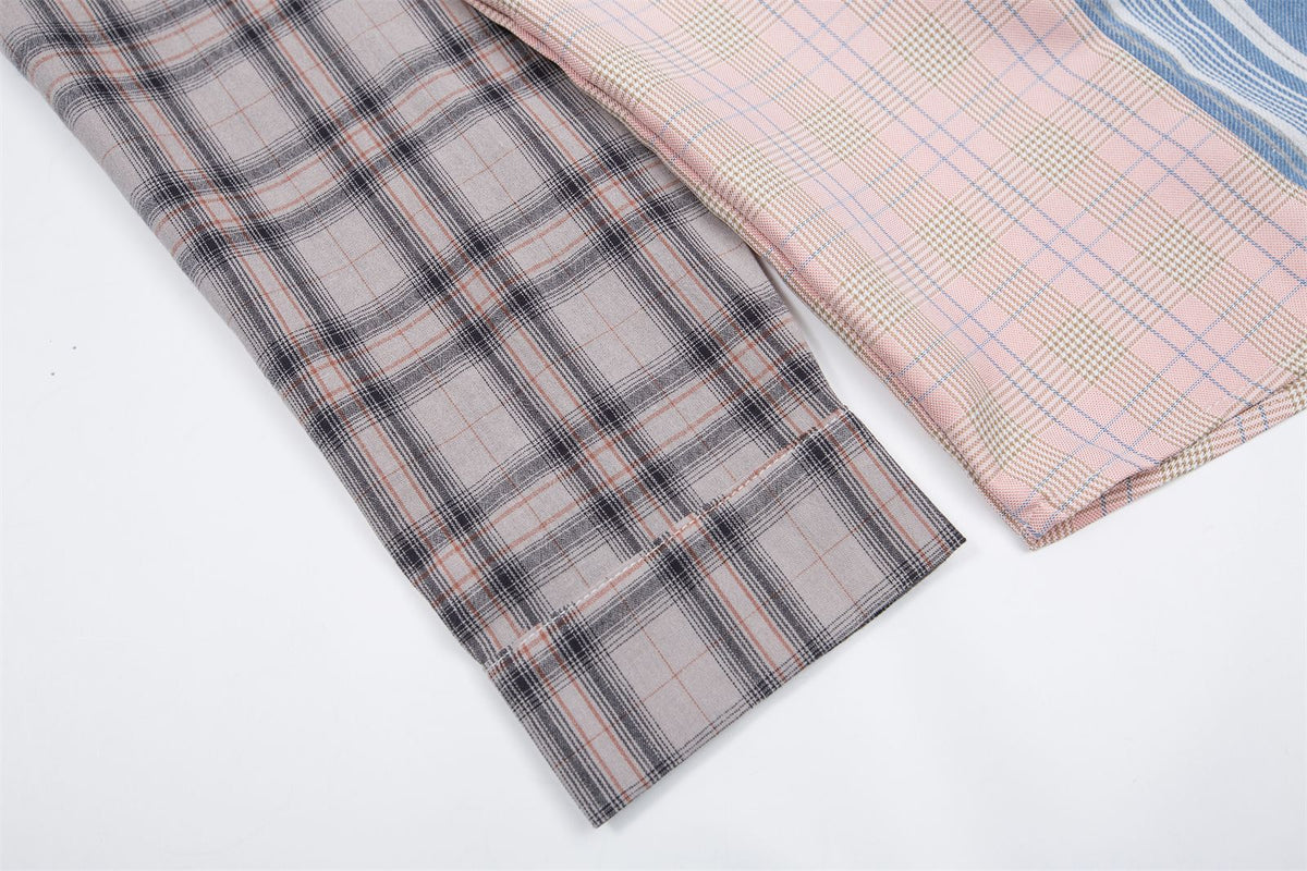 撞色卡通情侶襯衫