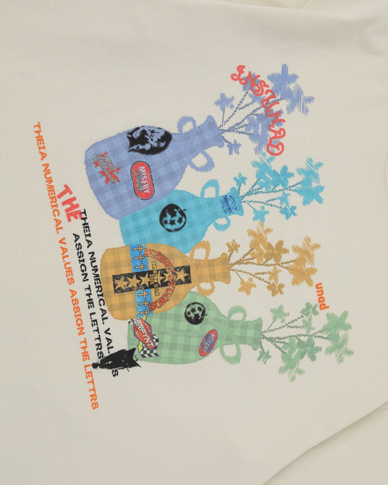 Creative vase print short-sleeved shirt