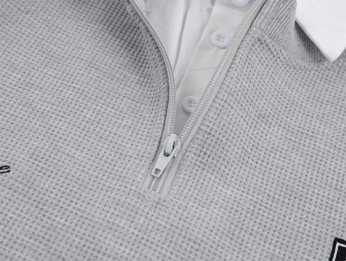 Retro fake two piece versatile sweatshirt