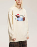 復古趣味刺綉毛衣