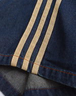 워시드 자수 데님 반팔