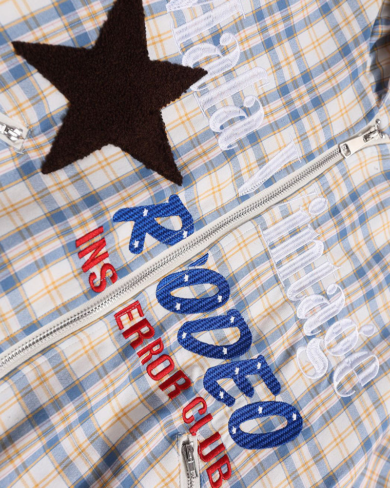 復古格子情侶外套