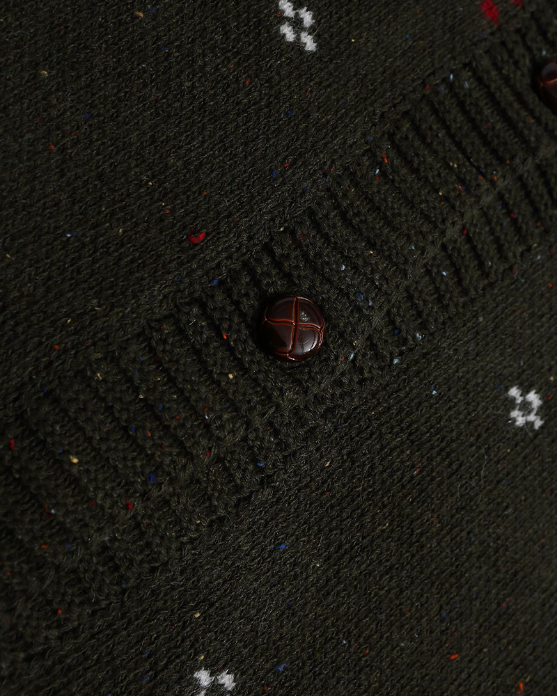 復古麋鹿提花開衫