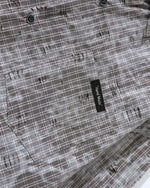 ripped plaid long-sleeved shirt