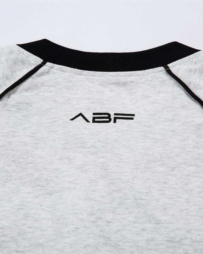 Lettering print half-zip short sleeves