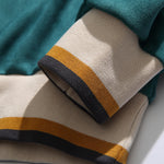 美式復古撞色拼接圓領衛衣